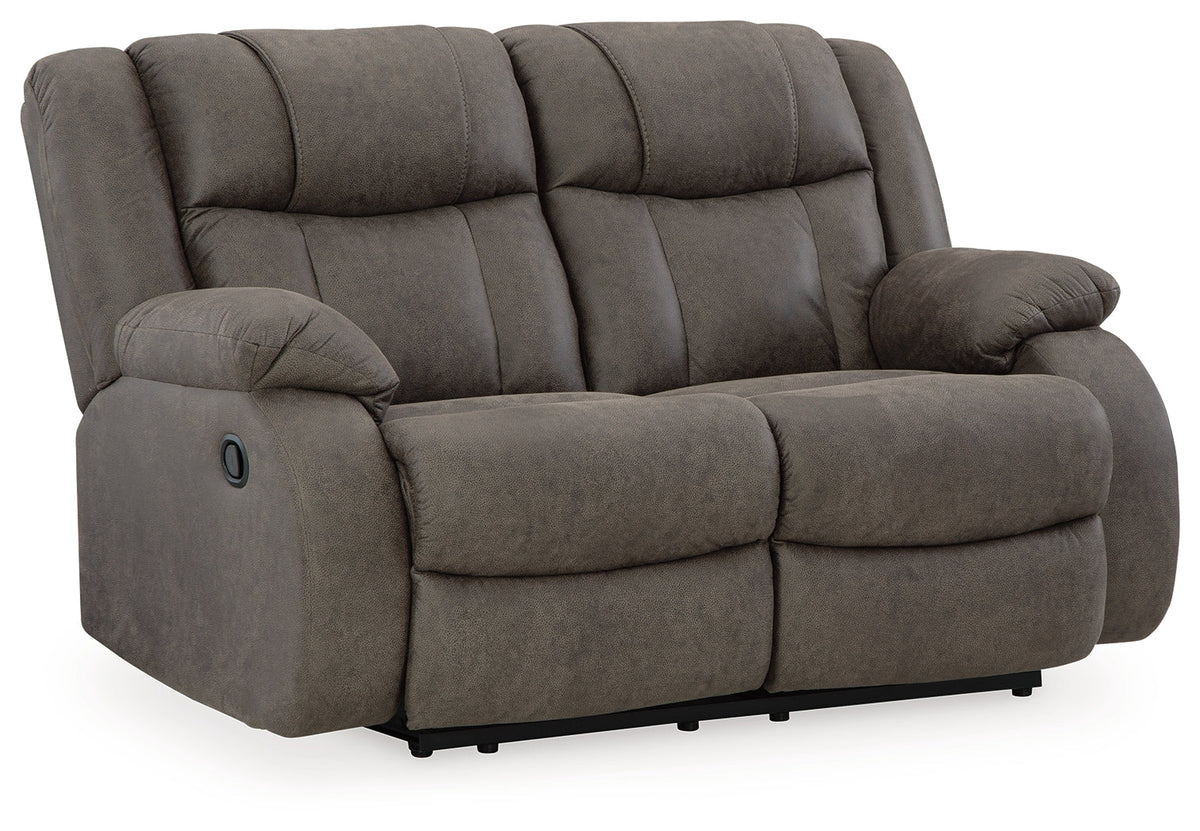 Lumira — 6880486 — Reclining Loveseat / Gunmetal — original white product photo