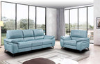 ESF Furniture - 2934 Loveseat w/ 2 Electric Recliner in Blue - 29342BLUE
