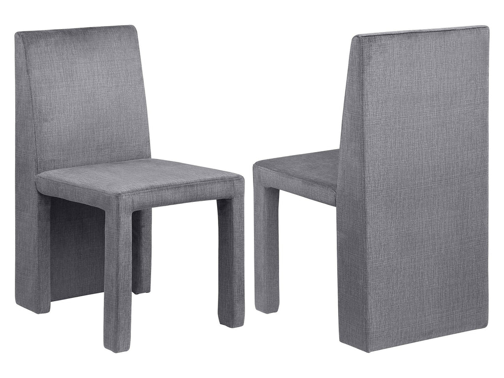 Tordera Velvet Upholstered Dining Side Chair Grey (Set of 2)