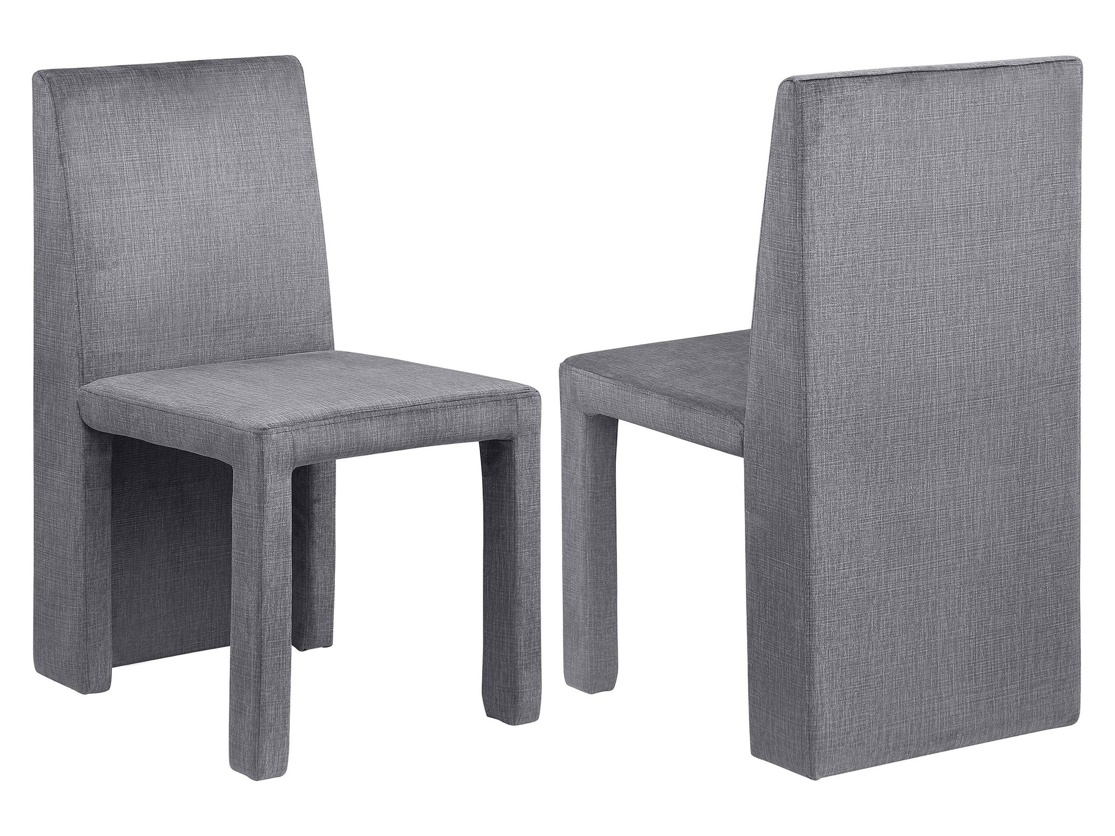 Tordera Velvet Upholstered Dining Side Chair Grey (Set of 2)