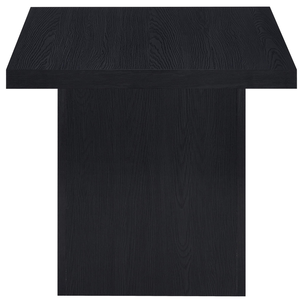 Max Square Engineered Laminate End Side Table Black