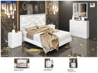 ESF Furniture - Avanty 5 Piece King Bedrrom Set in White - AVANTYKS-5SET