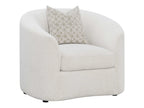 Rainn Boucle Upholstered Sloped Arm Accent Chair Latte