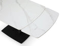 ESF Furniture - 109 Dining Table w/ Extension in White Ceramic - 109TABLEWHITE