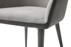 ESF Furniture - 9087 Dining Table 7 Piece Dining Room Set in Dark Gray - 9087TABLEDARKGREY-7SET