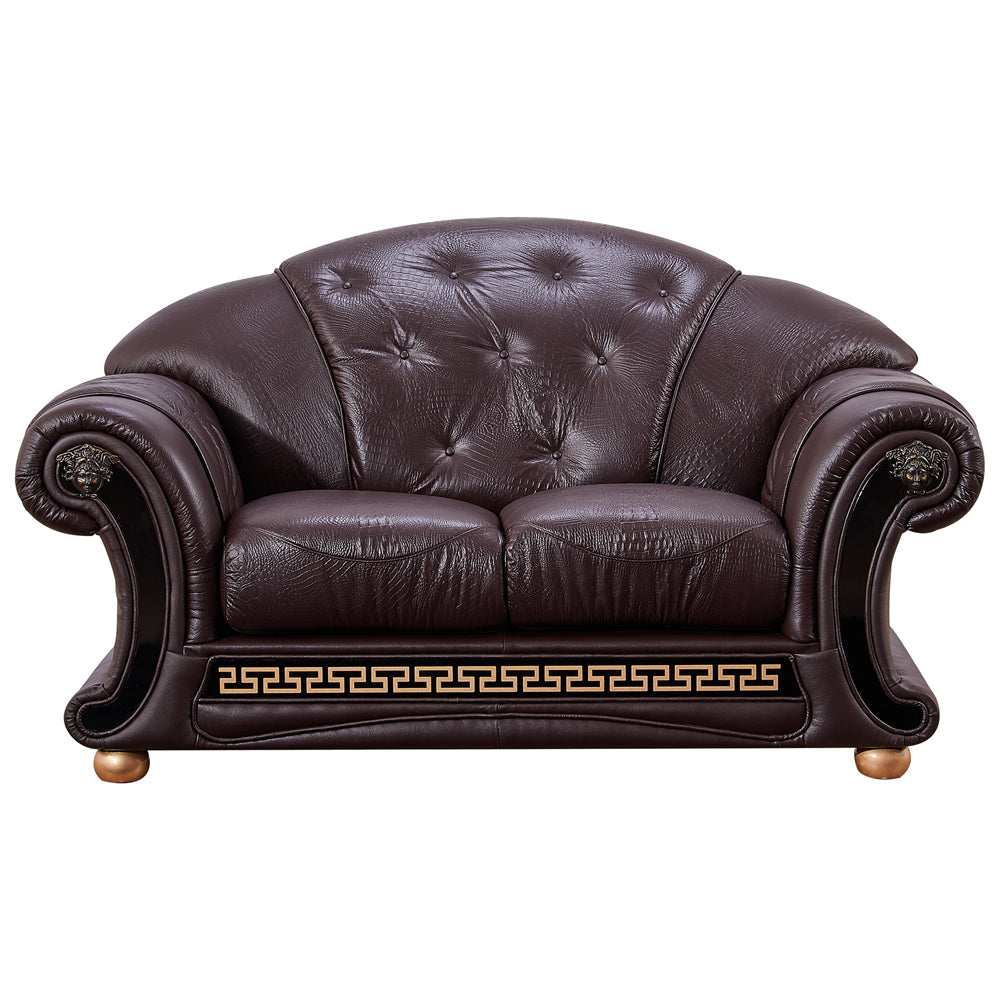 ESF Furniture - Apolo 3 Piece Living Room Set in Brown - APOLO3BROWN