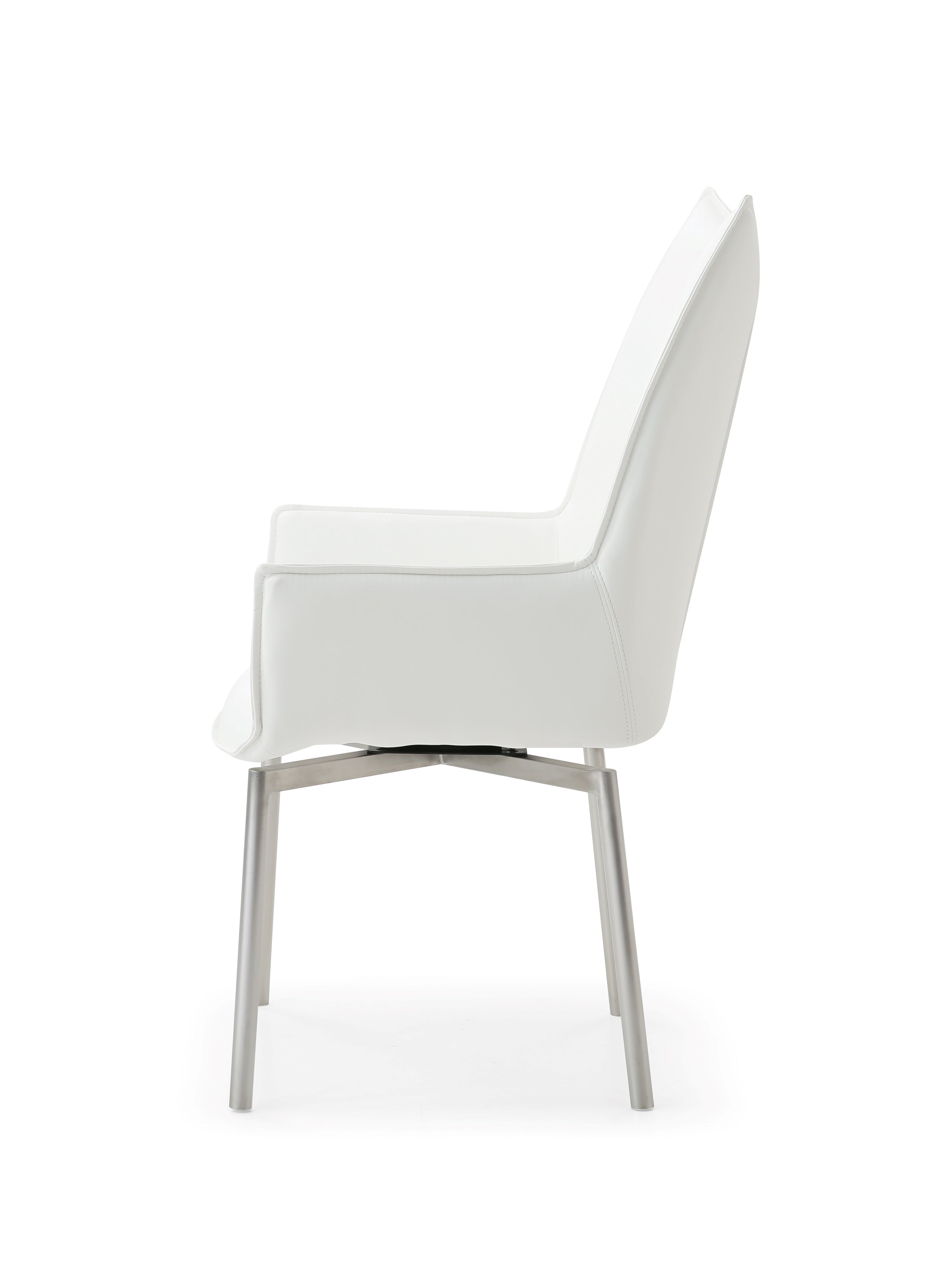 ESF Furniture - 9087 Dining Table 7 Piece Dining Room Set in White - 9087TABLEWHITE-7SET