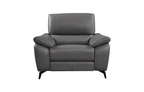 ESF Furniture - 2934 Living Room 3 Piece Living w/Electric Recliner Room Set in Dark Gray - 29343DARKGREYSLC-3SET