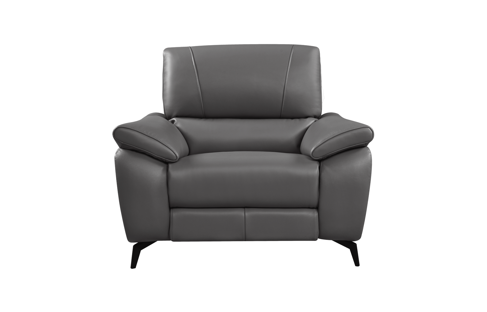 ESF Furniture - 2934 Living Room 3 Piece Living w/Electric Recliner Room Set in Dark Gray - 29343DARKGREYSLC-3SET