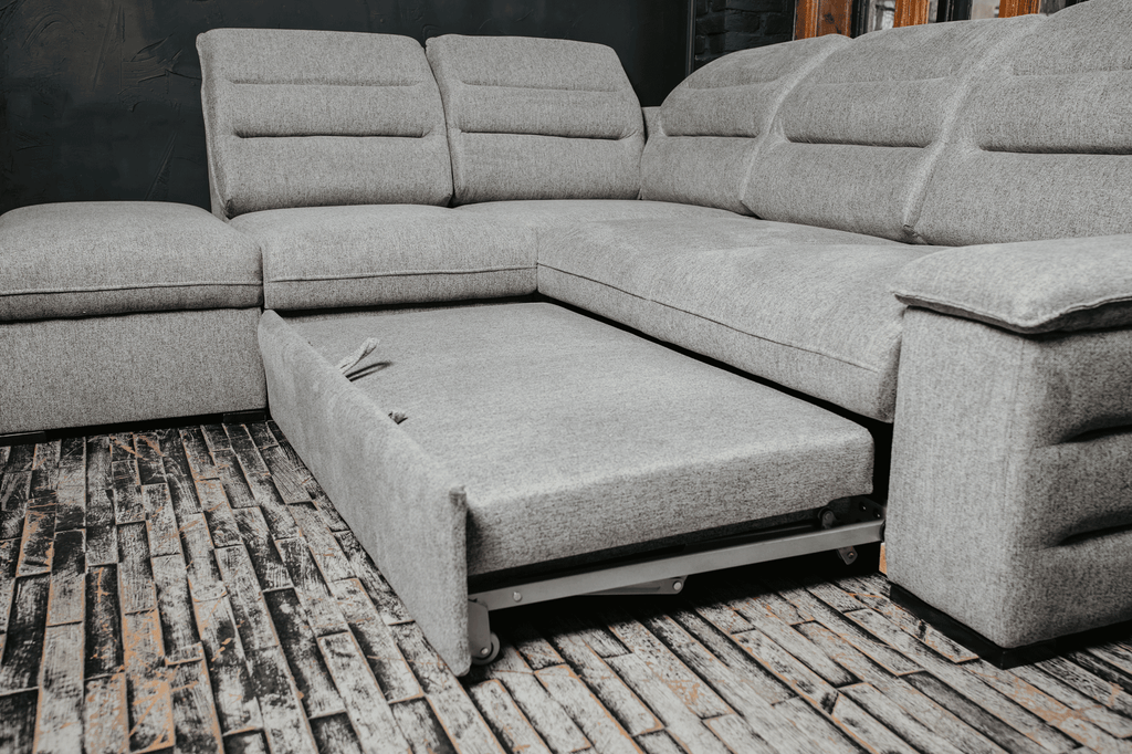 ESF Furniture - Oliver Sectional w/ Bed and Storage in Gray - OLIVERSECTIONAL