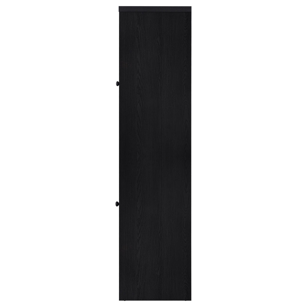 Denison 67-inch 2-door Media Tower Storage Cabinet Black