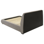 Mokena 46-inch Upholstered Eastern King Platform Bed Taupe