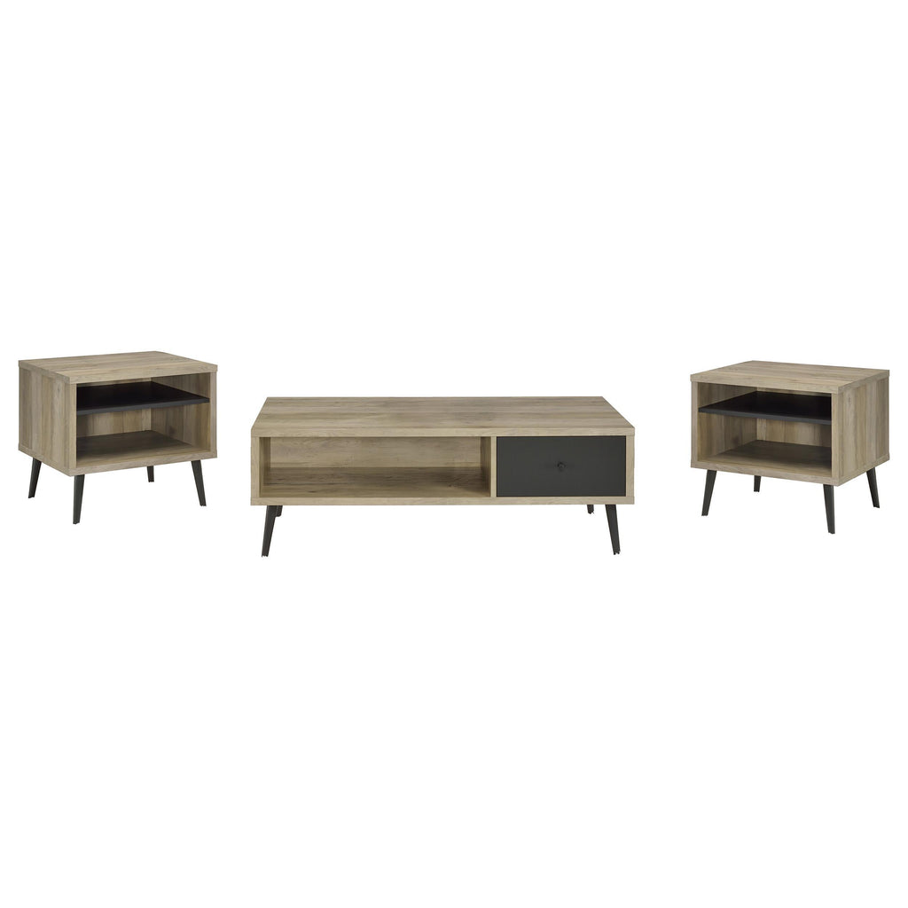Welsh 1-drawer Engineered Wood Coffee Table Distressed Pine