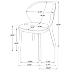 Randolph Dining Side Chair Butterscotch and Brown (Set of 2)
