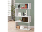 Emelle 63-inch 4-shelf Glass Panel Bookshelf White