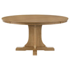 Hartville 5-piece Round Dining Table Set Natural Light Brown