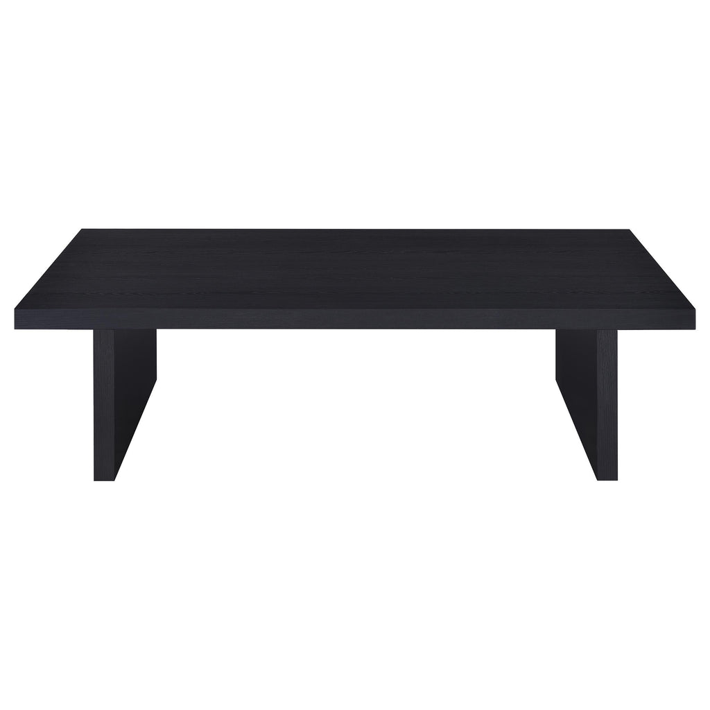 Max Rectangular Engineered Laminate Coffee Table Black