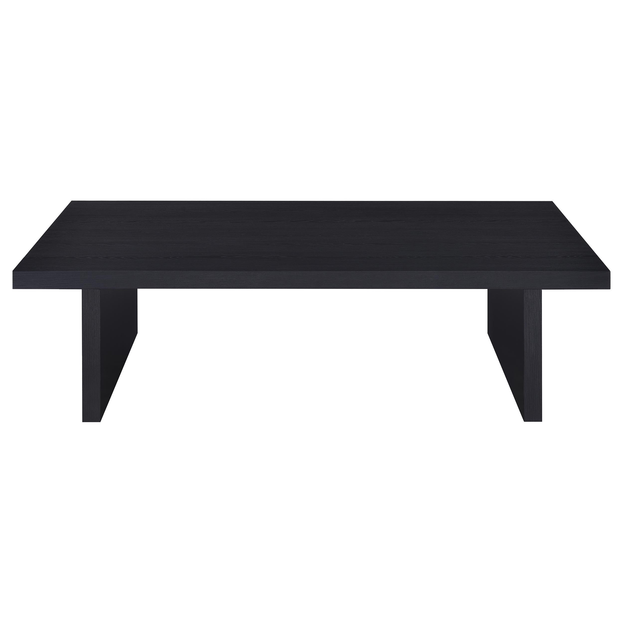 Max Rectangular Engineered Laminate Coffee Table Black