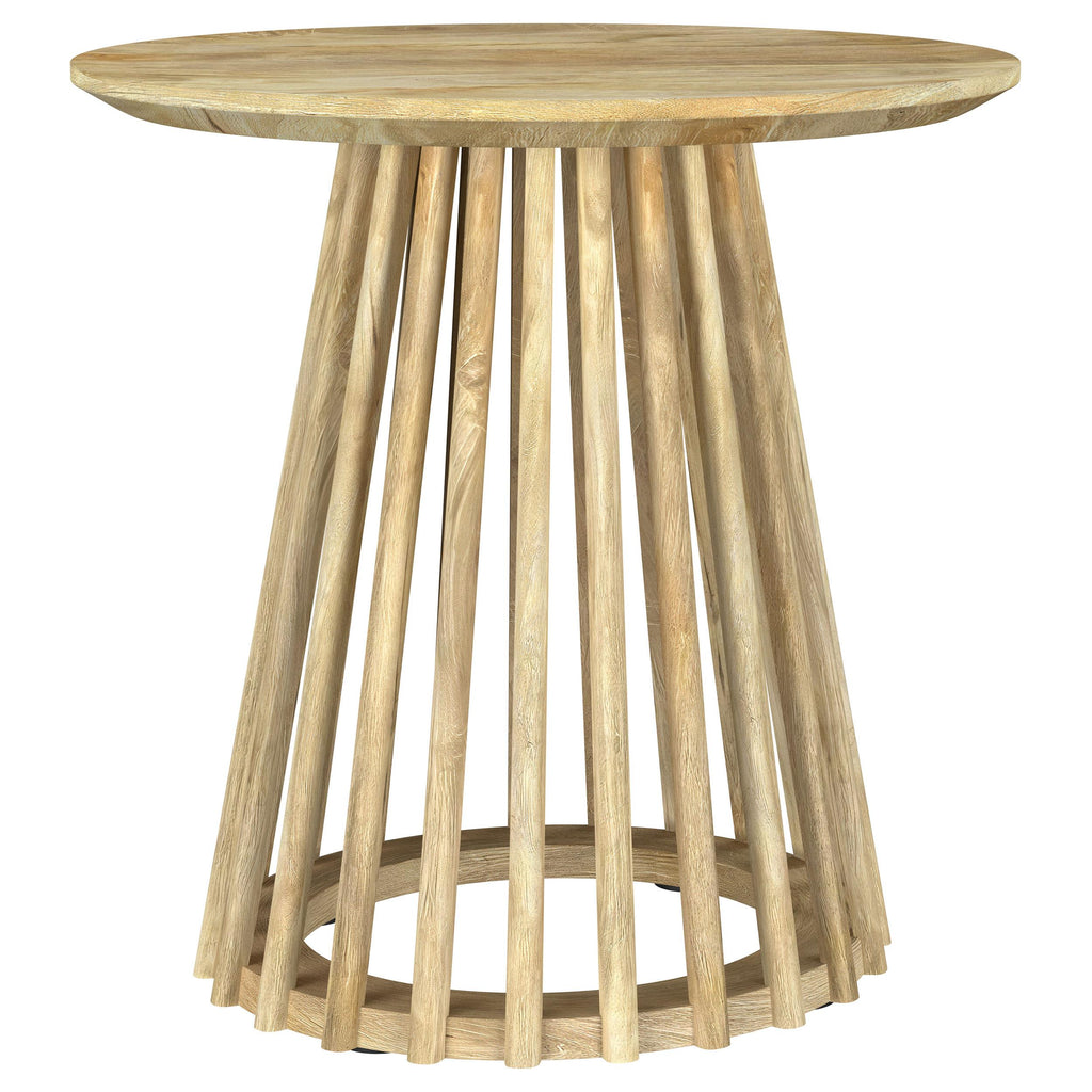Touhy Round Solid Wood Cocktail Coffee Table Natural Mango
