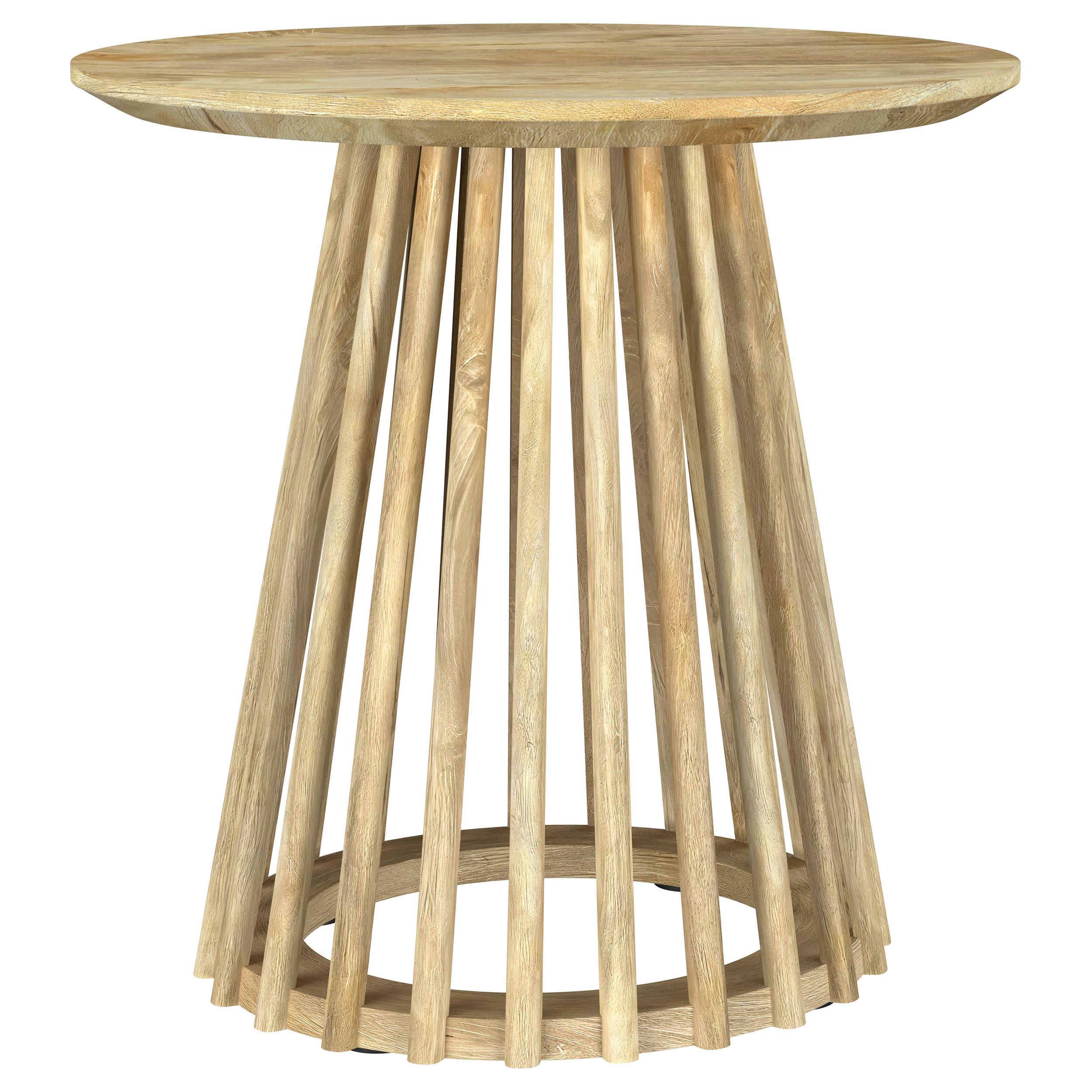 Touhy Round Solid Wood Cocktail Coffee Table Natural Mango