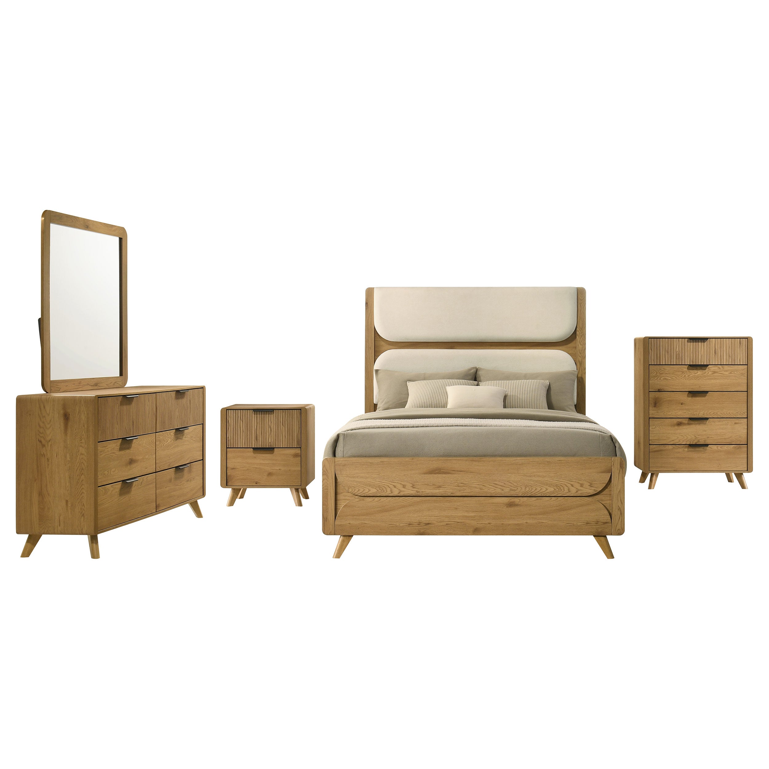 Bennett 4-piece Eastern King Bedroom Set Light Oak
