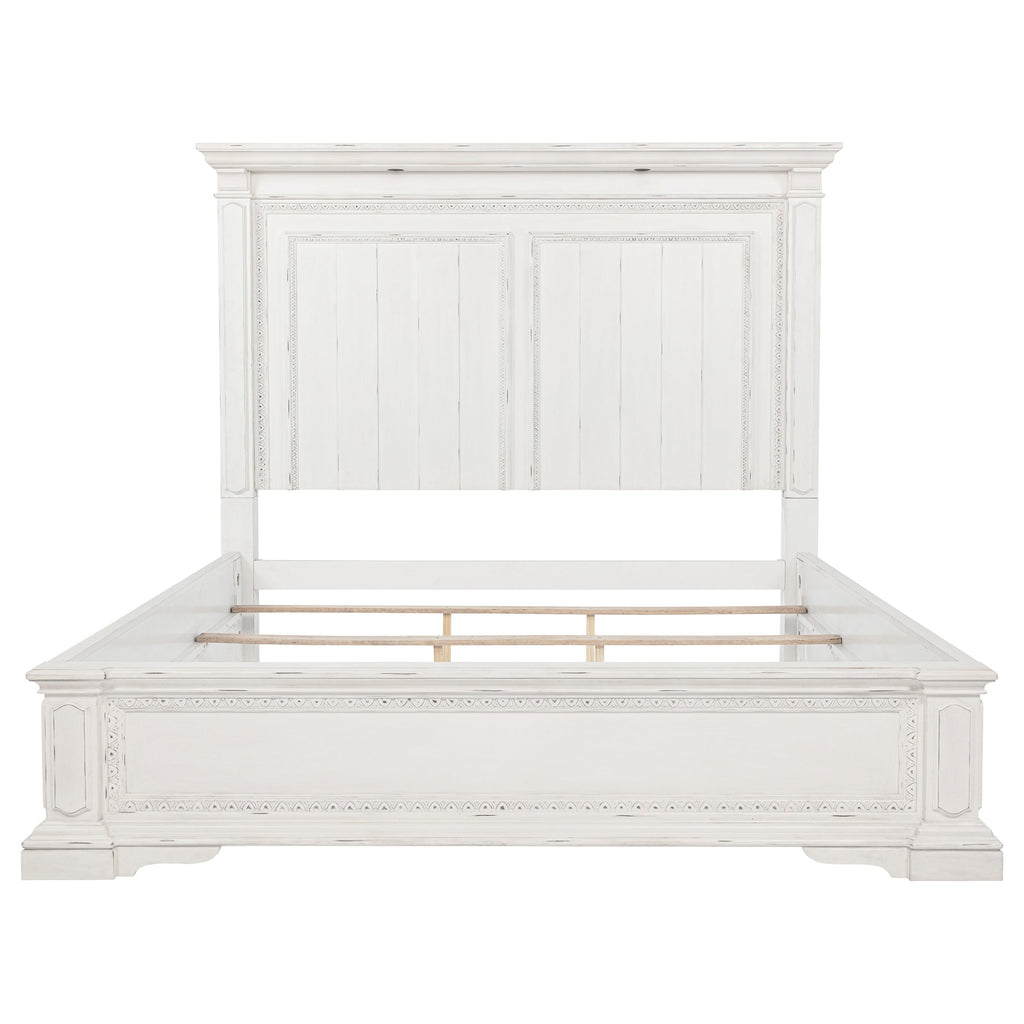 McKinney Eastern King LED Light Panel Bed Vintage White