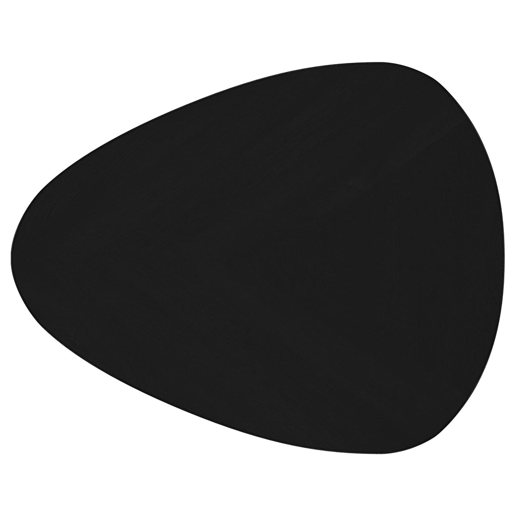 Odessa Triangular Solid Wood Coffee Table Black