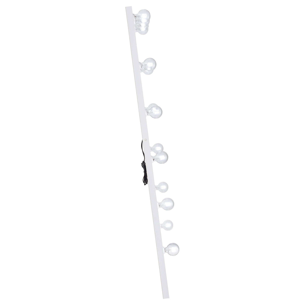 Zayan 32 x 71 Inch Floor Mirror LED Lighting Black Gloss