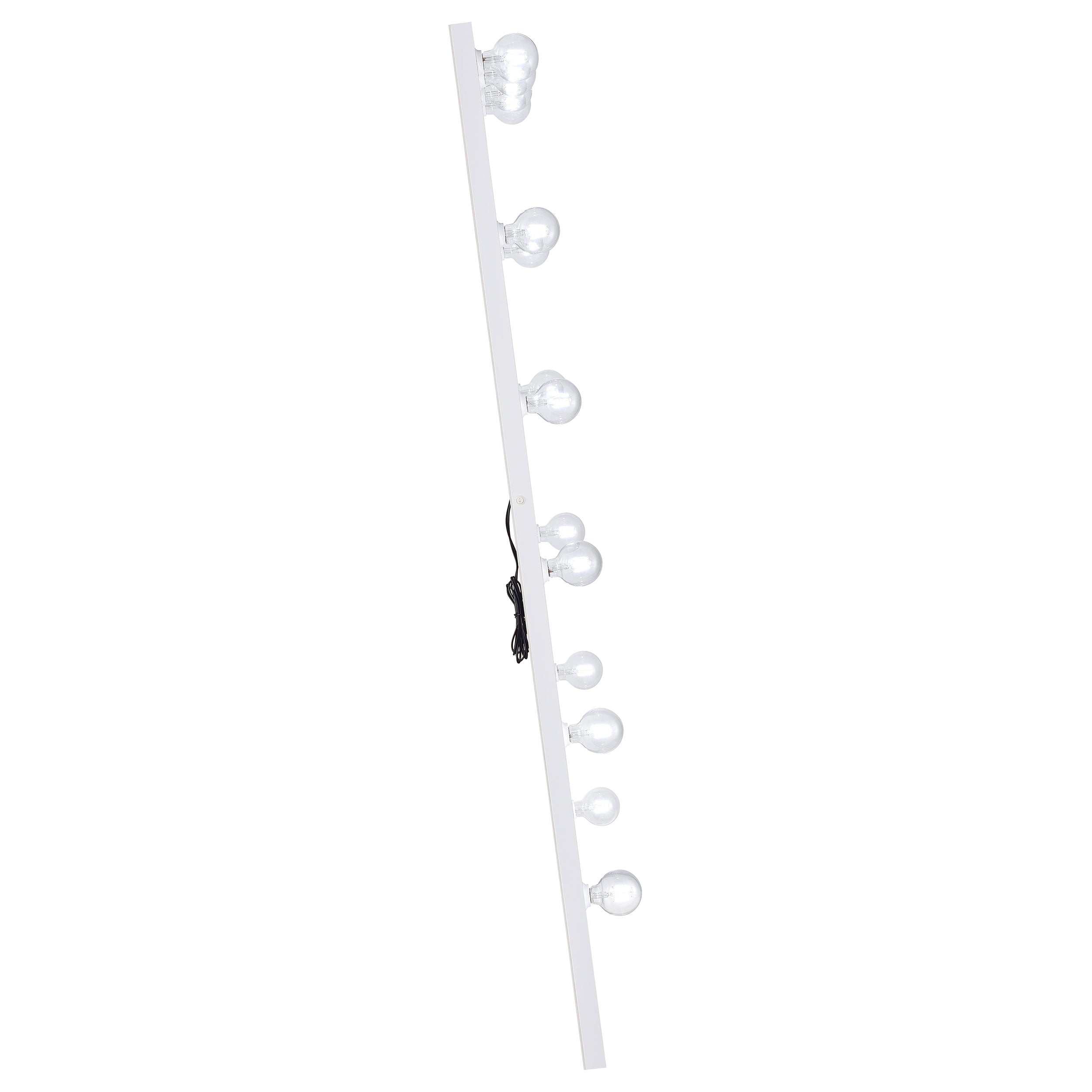 Zayan 32 x 71 Inch Floor Mirror LED Lighting Black Gloss