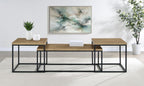 Straden 3-piece Engineered Wood Coffee Table Set Mango and Black - 700144