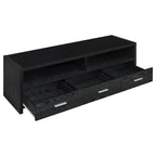 Alton Black Oak 3 Drawer TV Console 62″