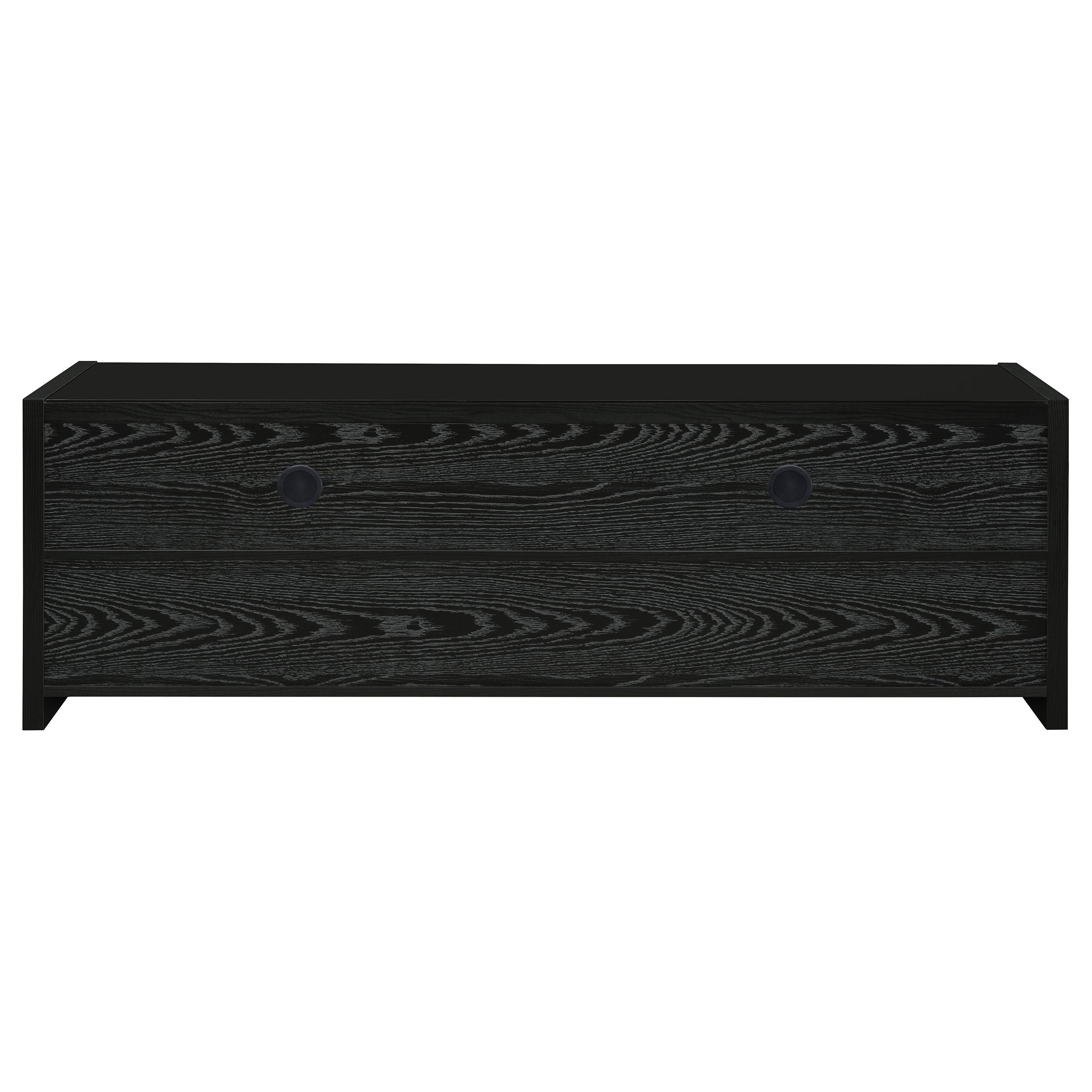 Alton Black Oak 3 Drawer TV Console 62″