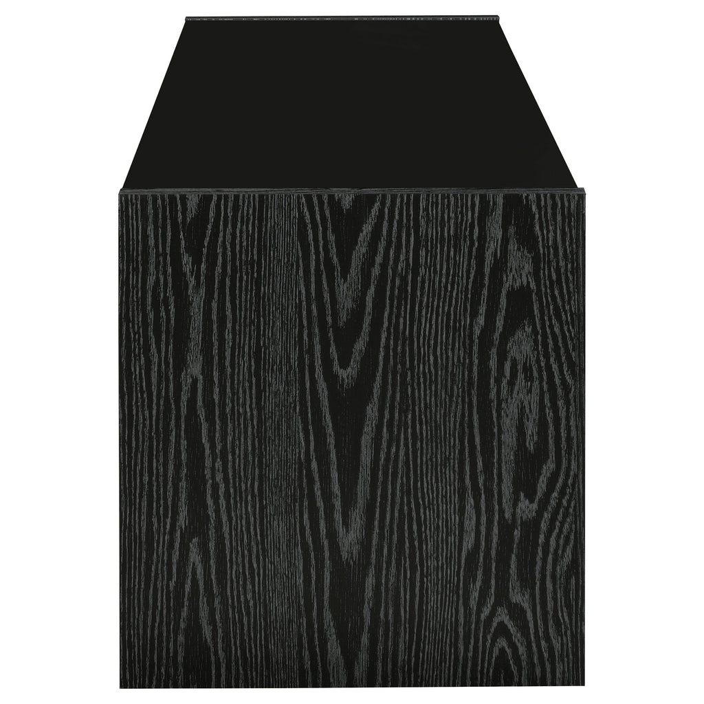 Alton Black Oak 3 Drawer TV Console 62″