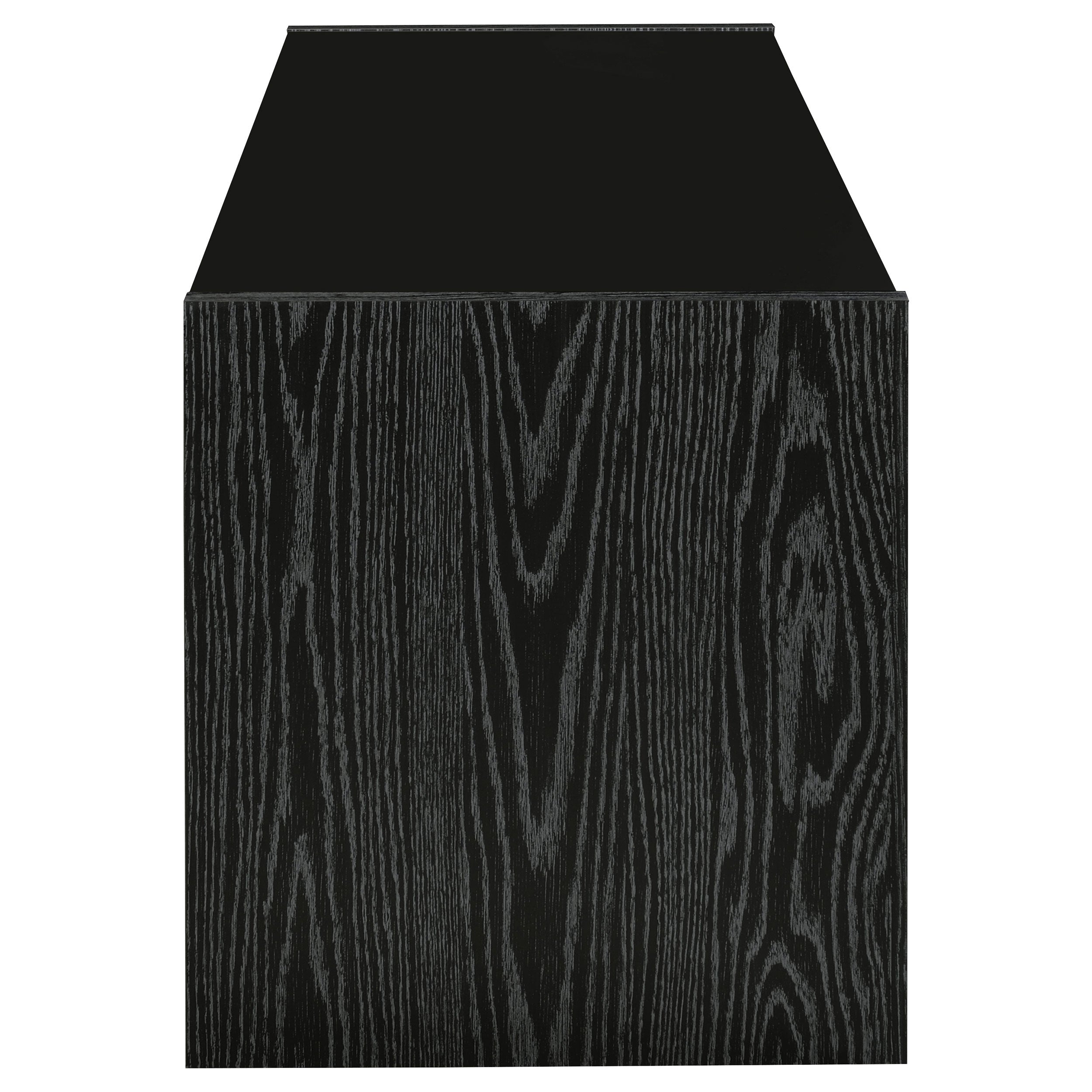 Alton Black Oak 3 Drawer TV Console 62″