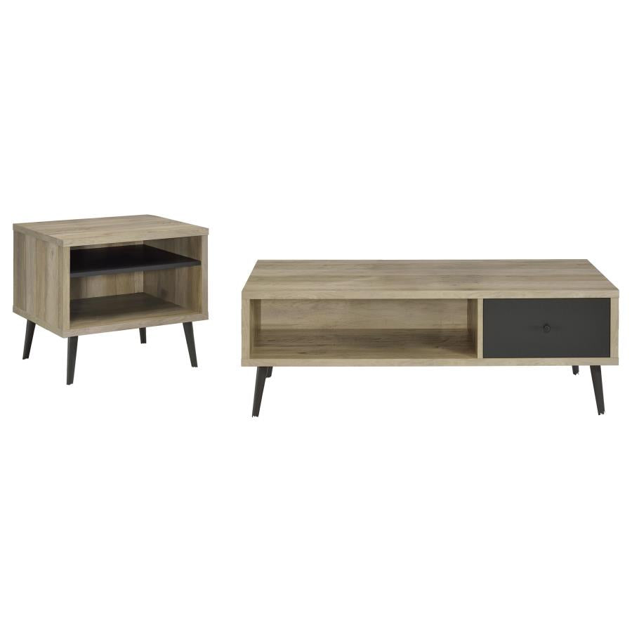 Welsh 1-drawer Engineered Wood Coffee Table Distressed Pine