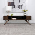 Valna Wood 71-inch TV Stand with Sliding Doors Walnut - 701713