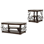 Laney 1-shelf Glass Top Rectangular Coffee Table Deep Merlot