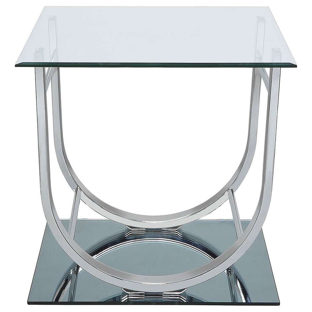 Alfie Chrome U Shaped End Table