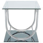 Alfie Chrome U Shaped End Table