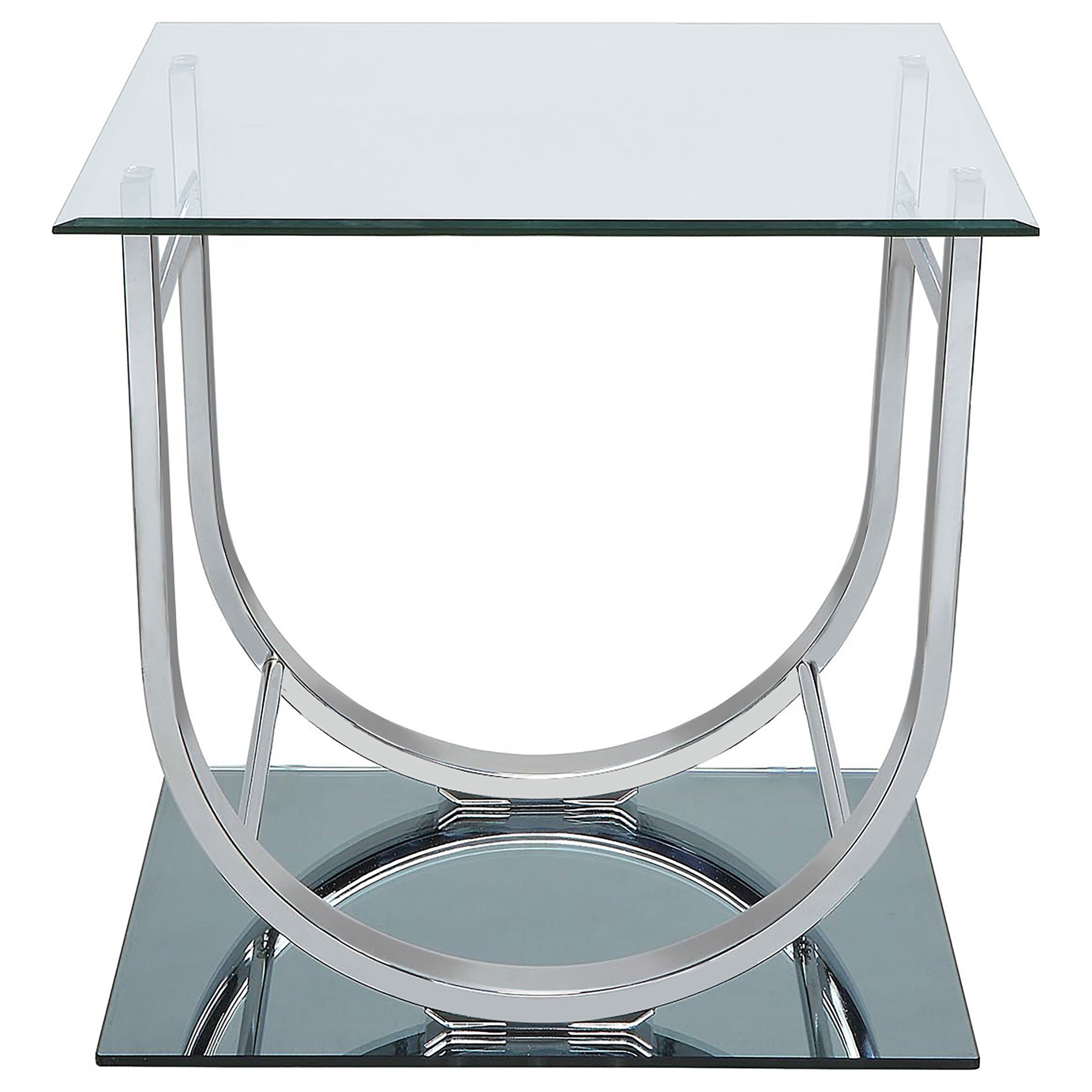 Alfie Chrome U Shaped End Table