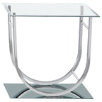 Alfie Chrome U Shaped End Table