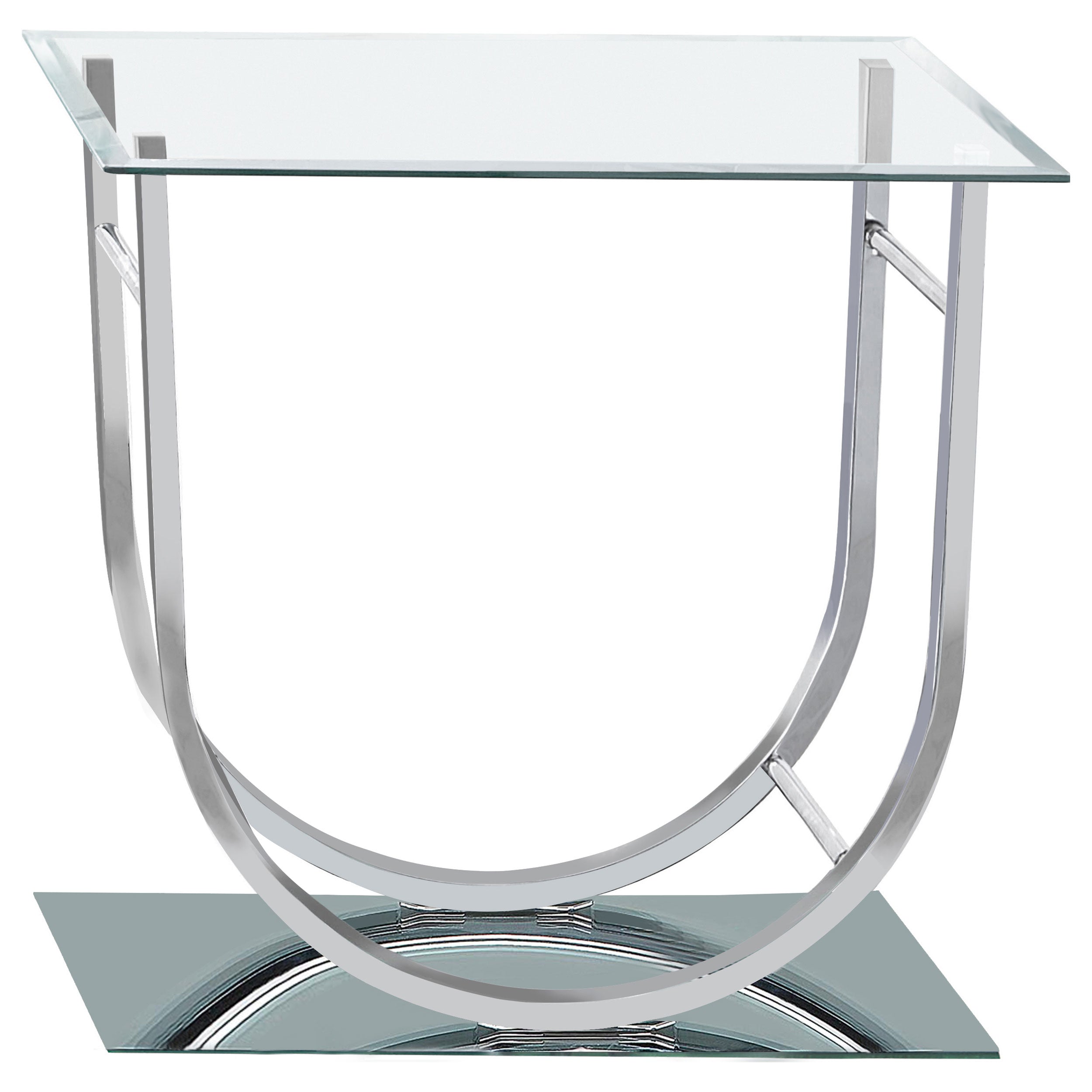 Alfie Chrome U Shaped End Table