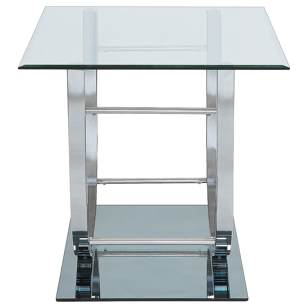 Alfie Chrome U Shaped End Table