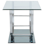 Alfie Chrome U Shaped End Table