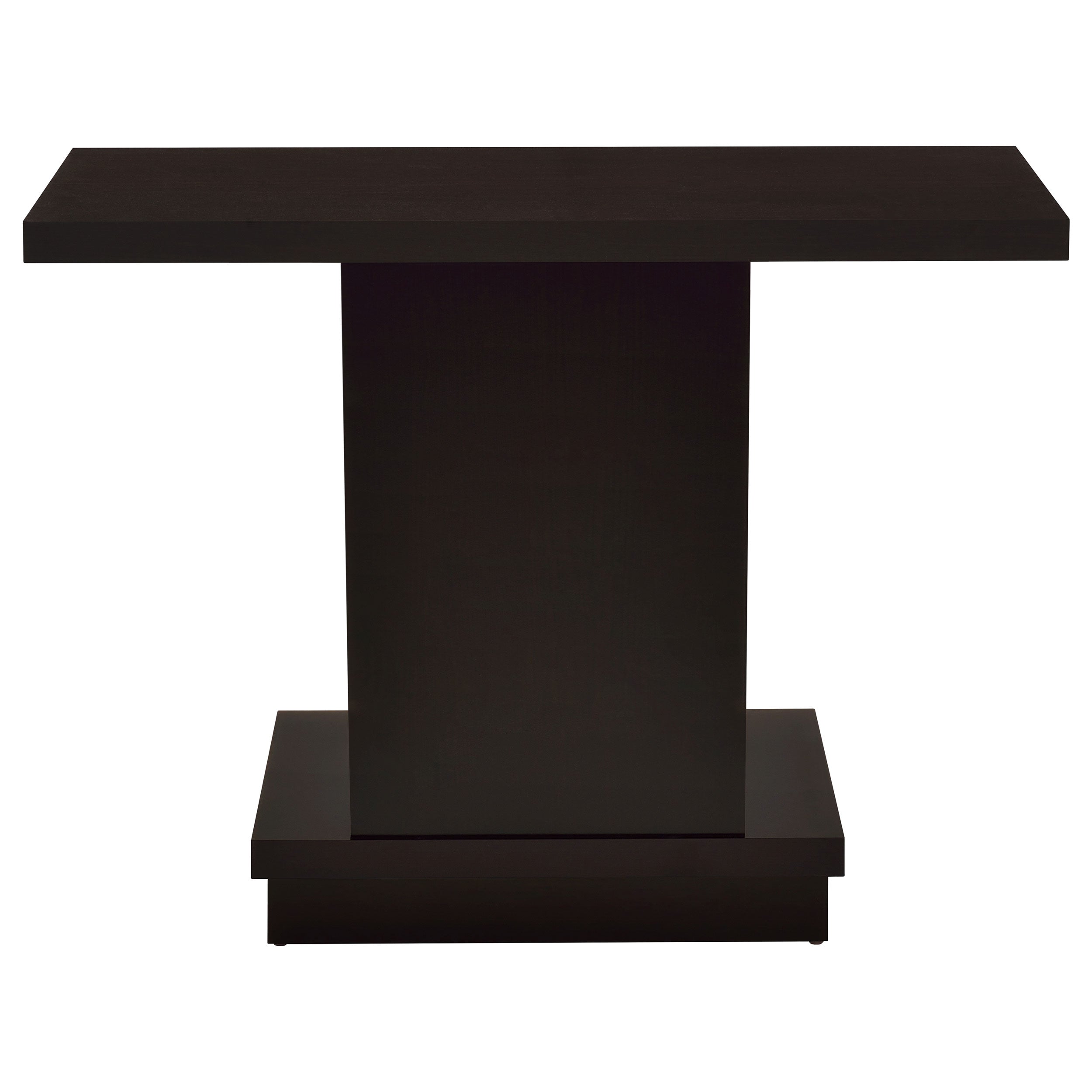Reston Engineered Wood Pedestal Console Table Cappuccino