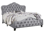 Bella Upholstered Eastern King Panel Bed Grey