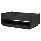 Leandro 2-drawer Wood Cocktail Coffee Table Burnished Black