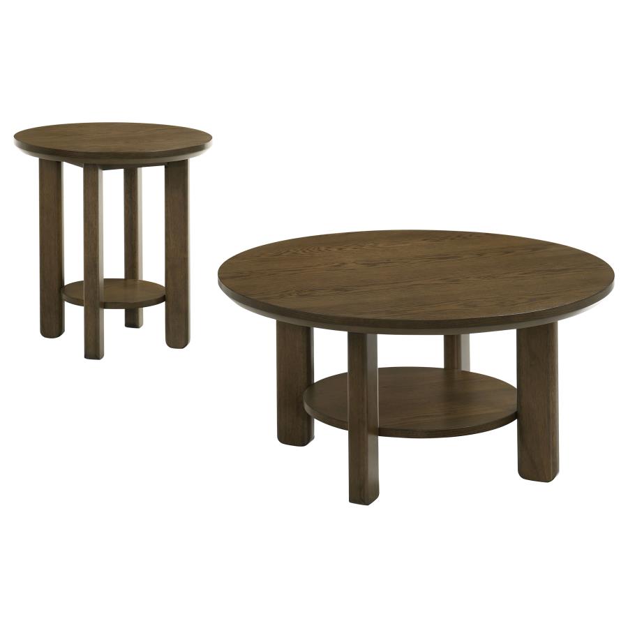 Ottowa 35-inch Round Wood Cocktail Coffee Table Brown