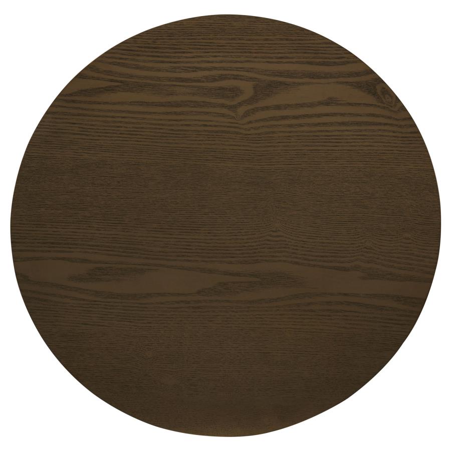 Hamlyn Round Fluted Occasional Side End Table Walnut