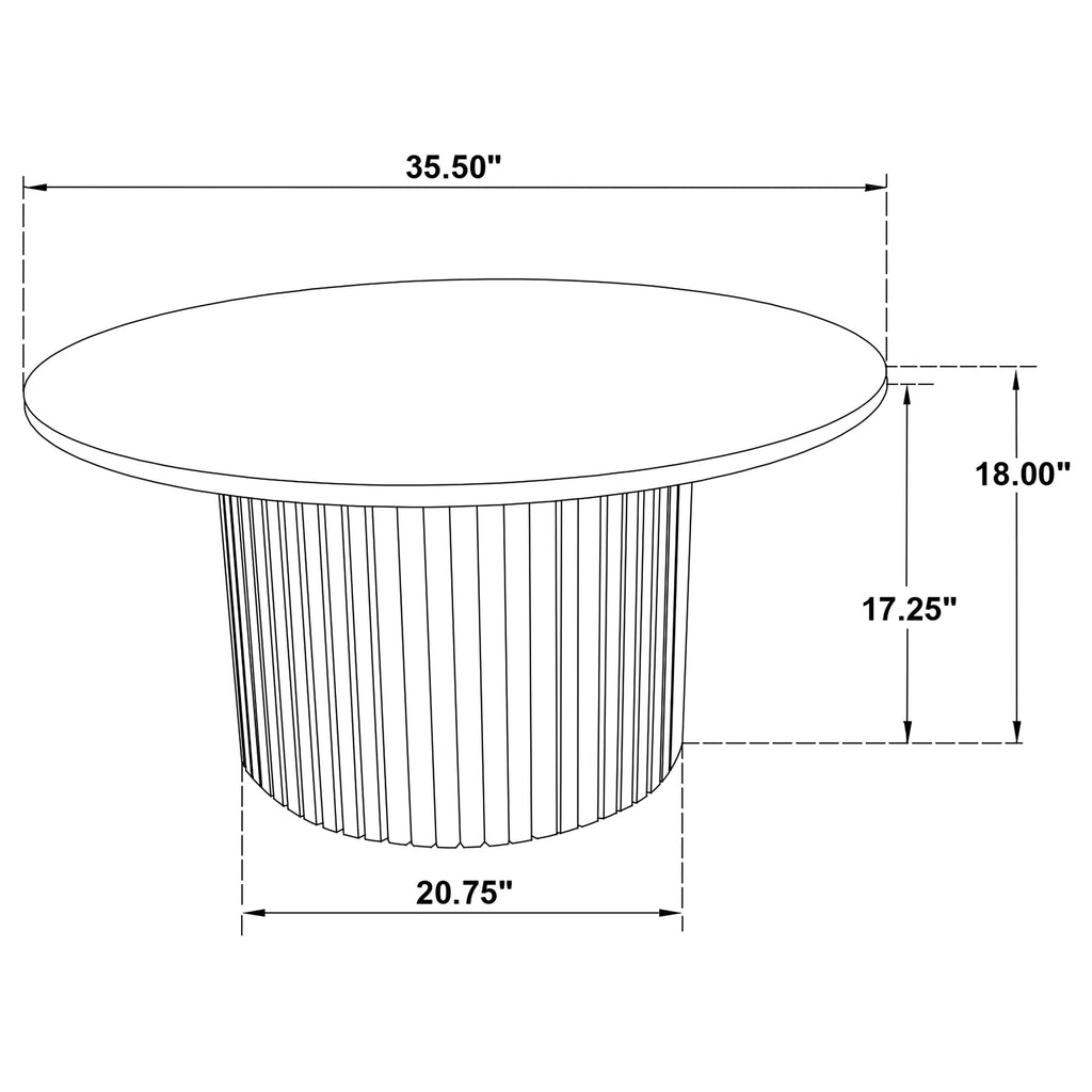 Hamlyn Round Fluted Occasional Cocktail Coffee Table
